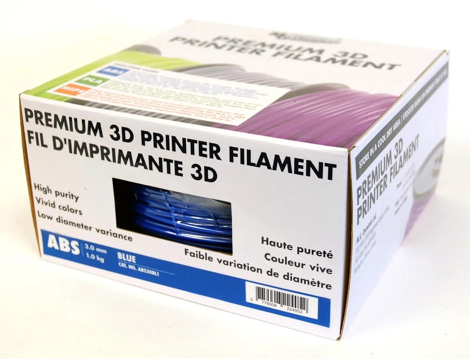 فیلامنت پرینتر سه بعدی ABS آبی MG Chemicals، 2.85 میلی متر، قرقره 1 کیلوگرمی