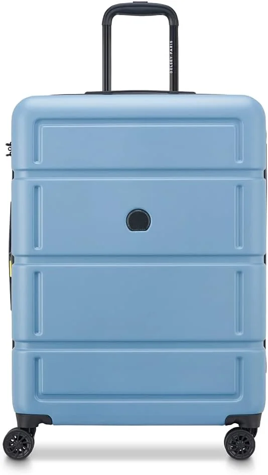 چمدان چرخ‌دار دلسی پاریس مدل Camelia سایز 70 سانتی‌متر، 4 چرخ، آبی روشن