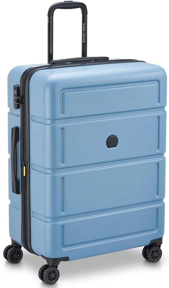 چمدان چرخ‌دار دلسی پاریس مدل Camelia سایز 70 سانتی‌متر، 4 چرخ، آبی روشن