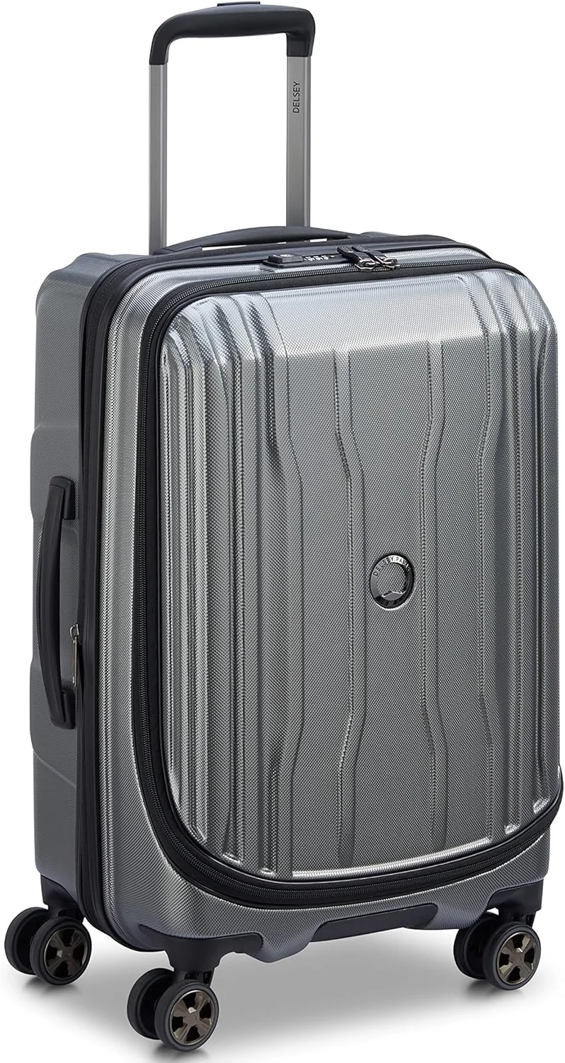 چمدان چرخ‌دار سخت‌بدنه دلسه کروز 58 سانتی‌متری 2.0 با 4 چرخ دوبل پلاتینیوم 00207980511 پلاتینیوم