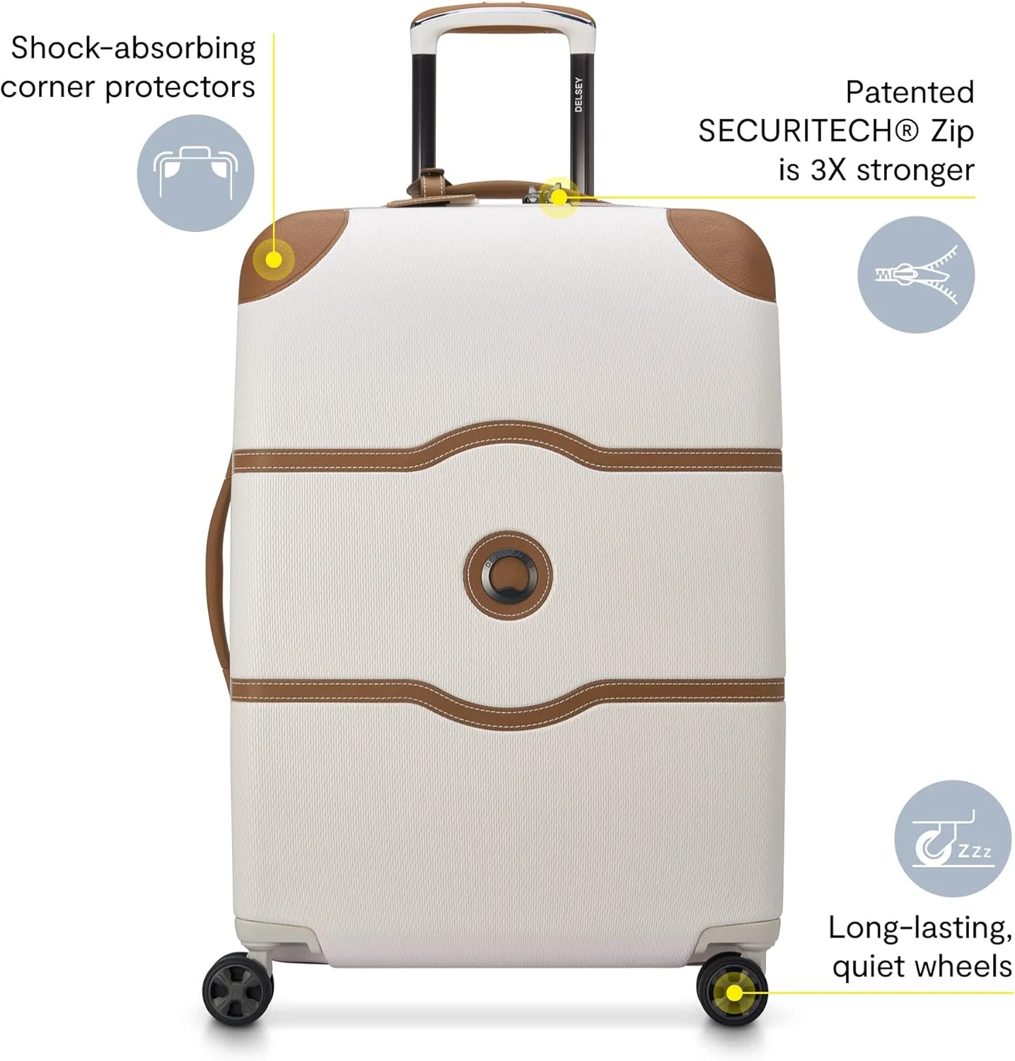 چمدان سخت بدنه DELSEY PARIS Chatelet Air 2.0 با چرخ های اسپینر