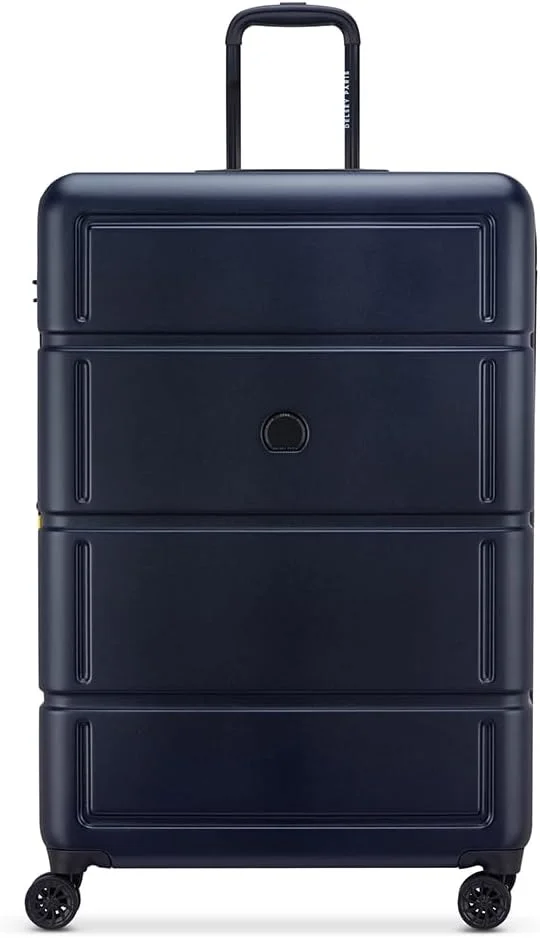 چمدان چرخ‌دار بزرگ دلسه پاریس مدل Camelia سایز 82 سانتی‌متر، رنگ سرمه‌ای، دارای 4 چرخ و قابلیت افزایش حجم