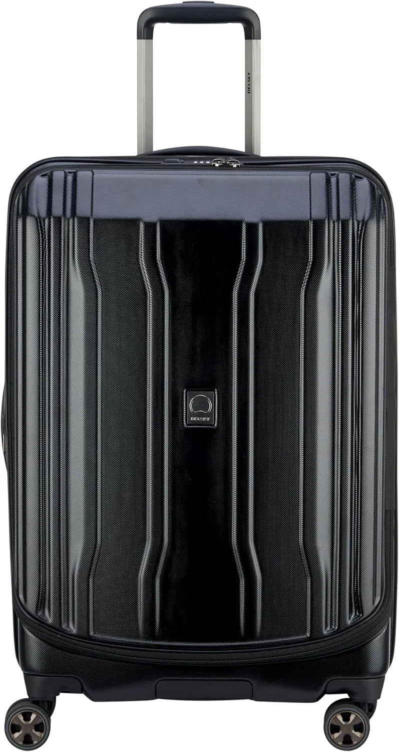 چمدان چرخ‌دار دلسی کروز 2.0 سایز 70 سانتی‌متر، بدنه سخت، 4 چرخ دوبل، مناسب برای حمل بار، مشکی - 00207982000