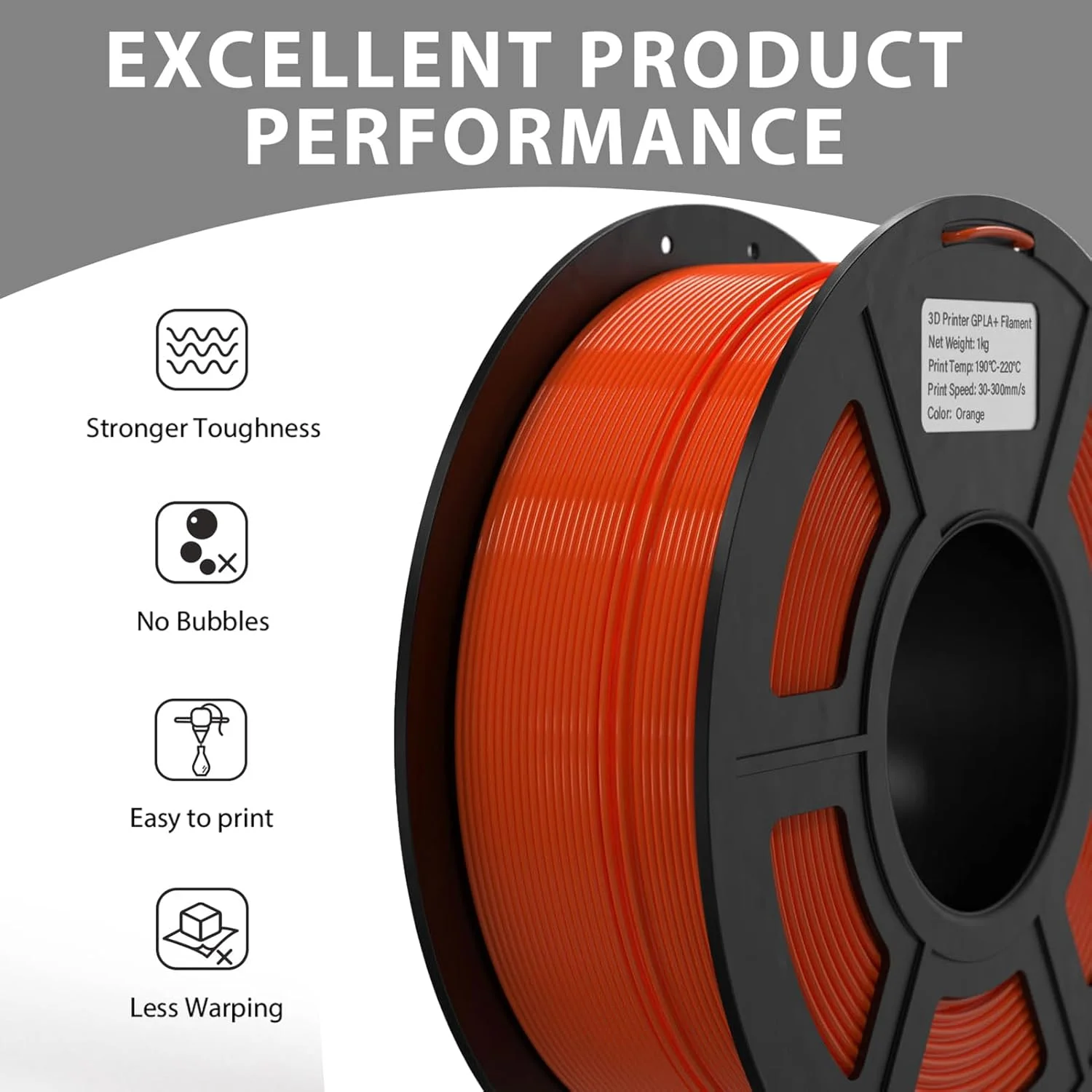 فیلامنت پرینتر سه بعدی Pepisky FLASH PLA 1.75mm 1KG (2.2lb) متریال پرینت سه بعدی با سرعت بالا، اکستروژن پایدار، دقت قرقره -0.02mm - مشکی