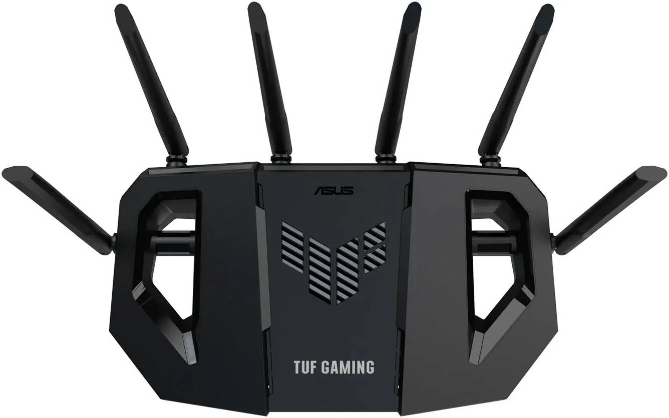 روتر گیمینگ ASUS TUF Gaming BE6500، اتصال Wi-Fi 7، دو بانده (2.4GHz و 5GHz)، تا 5764 مگابیت بر ثانیه، 6 آنتن خارجی ثابت، روتر اصلی AiMesh، نود AiMesh، مشکی | 90IG0920-MO9C00 روتر گیمینگ ASUS TUF Gaming BE6500، اتصال Wi-Fi 7، دو بانده (2.4GHz و 5GHz)، تا 5764 مگابیت بر ثانیه، 6 آنتن خارجی ثابت، روتر اصلی AiMesh، نود AiMesh، مشکی | 90IG0920-MO9C00