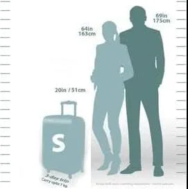 چمدان چرخدار دستی سایز 20 اینچ (51 سانتی متر) مناسب 7 کیلوگرم - چمدان نرم با چرخ های گردان برای مسافرت - چمدان با 4 چرخ گردان