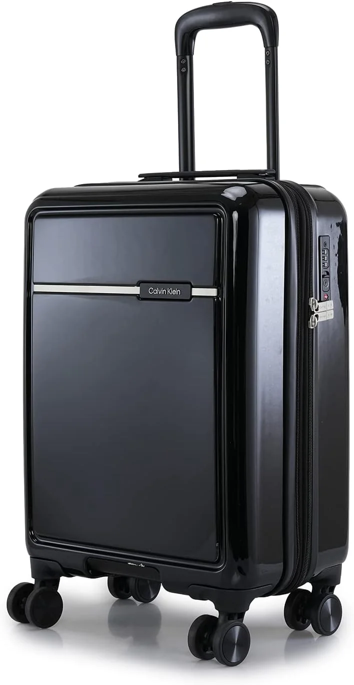 چمدان چرخشی سبک وزن کالوین کلاین مدل Black Rider با قفل TSA (سایز 20 اینچ)