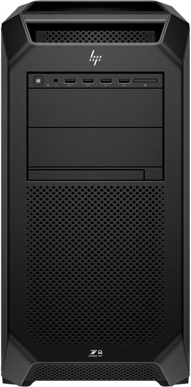 کامپیوتر رومیزی ورک استیشن HP Z8 G5، 2x Intel Xeon Gold 6430، رم 512 گیگابایت، SSD 2 ترابایت، Intel I219-LM PCIe GbE & Intel X722 PCIe GbE، کیبورد و ماوس USB، منبع تغذیه 1450W، Windows 11 Pro، مشکی | Z8-G5