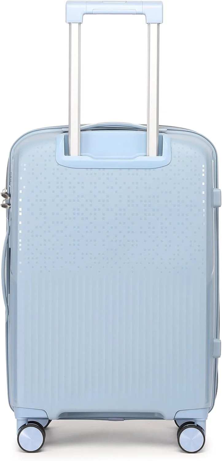 چمدان چرخشی سخت بدنه کوچک سایز 20 اینچ (خاکستری آبی، کوچک)
