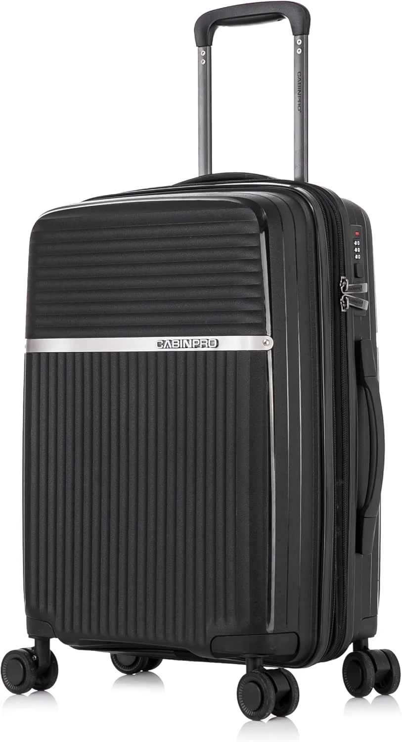 چمدان کابین پرو سایز 20 اینچ - ترولی کابین سبک وزن PP با چرخ های اسپینر 360 درجه و قفل ترکیبی CP002