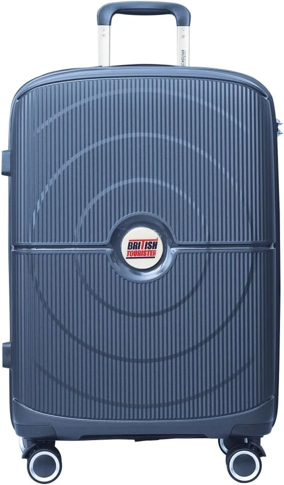 چمدان چرخ‌دار کوچک پلی پروپیلن، سایز کابین هواپیما، 20 اینچ، آبی