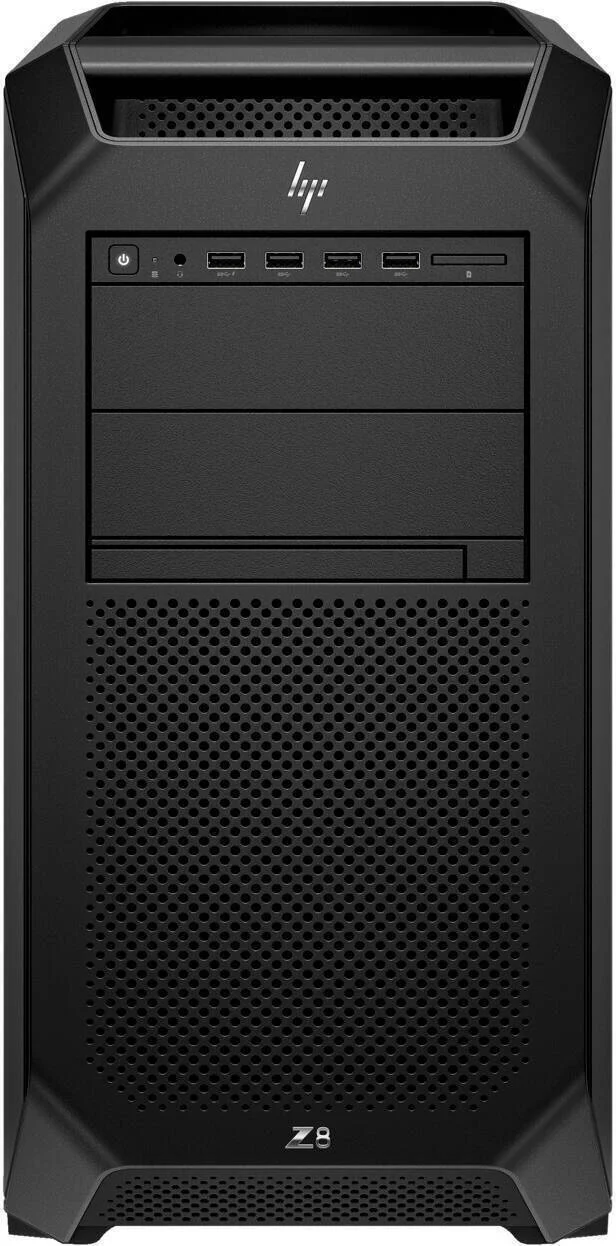 کامپیوتر رومیزی ورک استیشن HP Z8 G5، 2x Intel Xeon Gold 6430، رم 128 گیگابایت، SSD 2 ترابایت، Intel I219-LM PCIe GbE & Intel X722 PCIe GbE، کیبورد و ماوس USB، منبع تغذیه 1450 وات، Windows 11 Pro، مشکی | Z8-G5