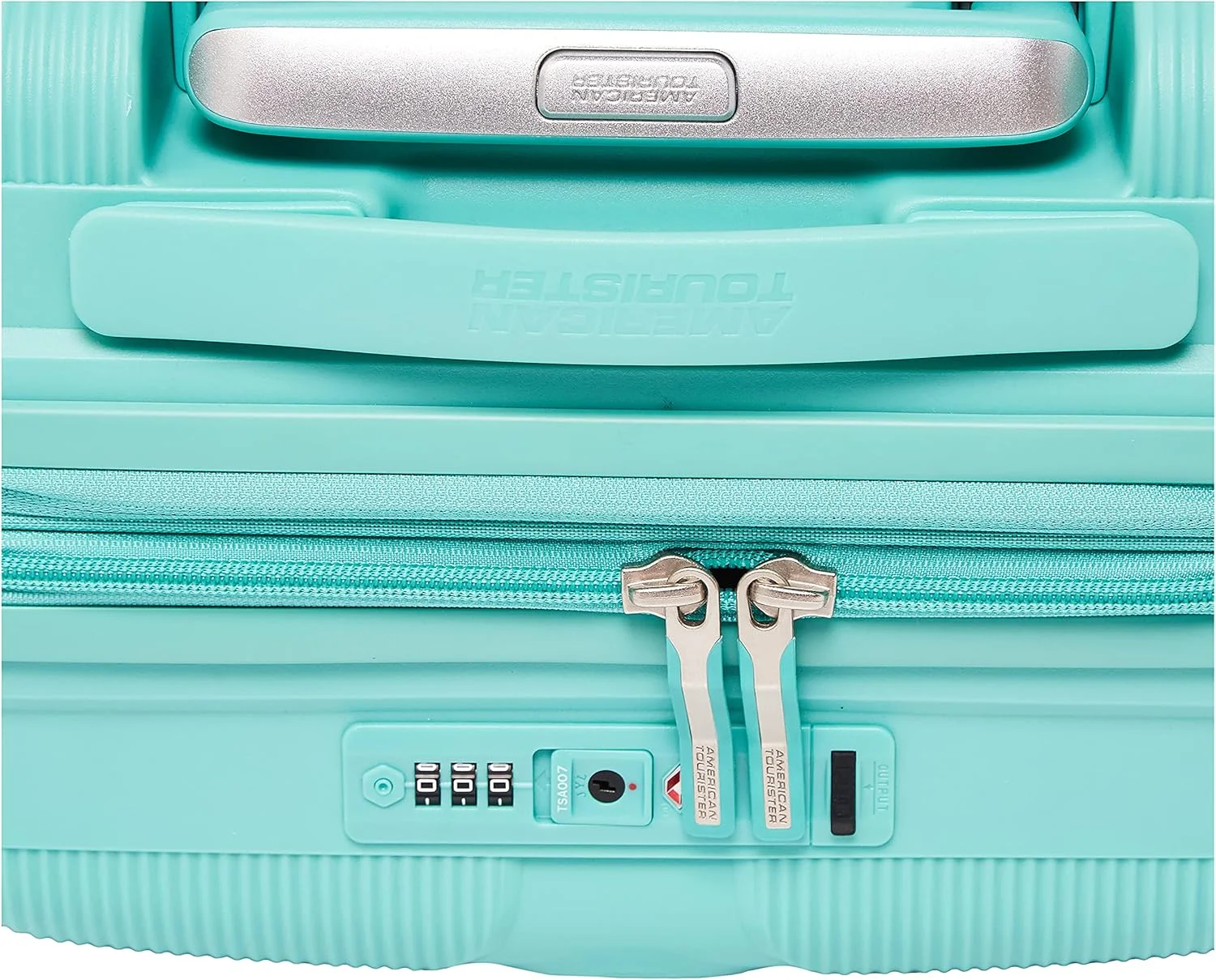 چمدان امریکن توریستر مدل اینستاگون، 8 چرخ گردان، بدنه سخت، پلی پروپیلن، سبز پاستیلی | زیپ امنیتی DuoSaf | سبک وزن | قفل TSA 008 | چرخ های ضد ضربه | قابلیت افزایش حجم