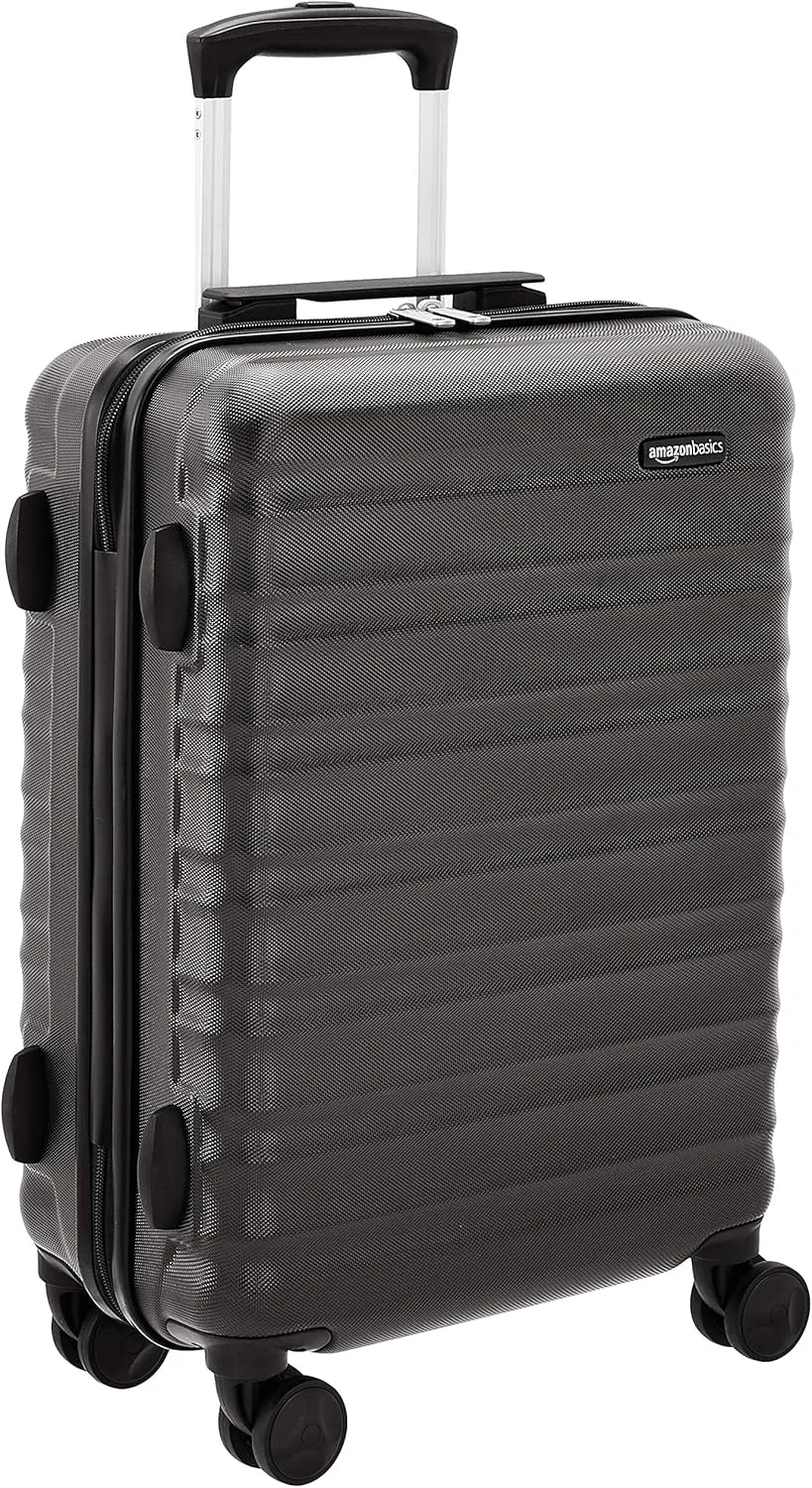 چمدان چرخ دار سخت آمازون بیسیکس - 18 اینچ (جنس: ABS)، مشکی