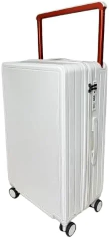 چمدان چرخ‌دار پهن Swiss Case، سایز 26 اینچ، بدنه سخت ABS+PC، دارای 4 چرخ دوبل 360 درجه بی‌صدا و زیپ دوبل ضد آب و ضد انفجار ارتقا یافته، جا لیوانی و USB، مدل QTC-SY801-سفید26