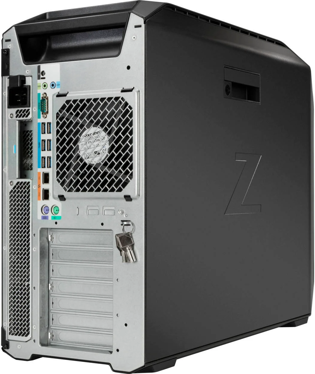 ایستگاه کاری HP Z8 G4، دو پردازنده Intel Xeon Silver 4210 2.2GHz / 3.20GHz، رم 256GB DDR4-2933، حافظه SSD 1TB TLC + هارد دیسک SATA 1TB، بدون کارت گرافیک، Windows 10 Pro، کیبورد USB + ماوس اپتیکال USB | 5E0R0ES