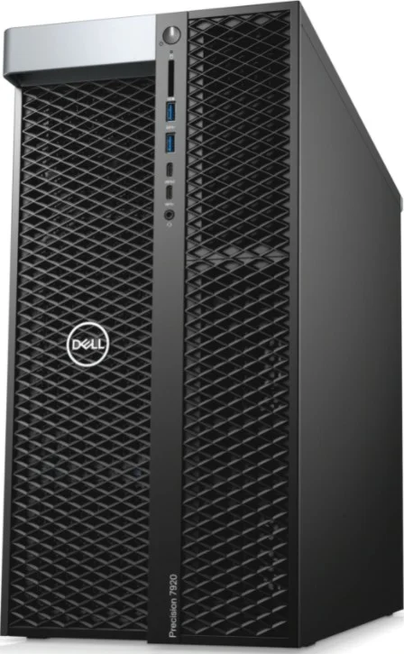 ایستگاه کاری Dell Precision T7920، پردازنده Intel Xeon Silver 4216 2.1GHz، رم 128GB DDR4 (چهار عدد 32GB)، حافظه SSD 2TB M.2 + هارد دیسک 2TB 7200rpm 3.5 اینچی، کارت گرافیک PNY NVIDIA RTX A4500 20GB، ویندوز 10 پرو، مشکی | Precision T7920