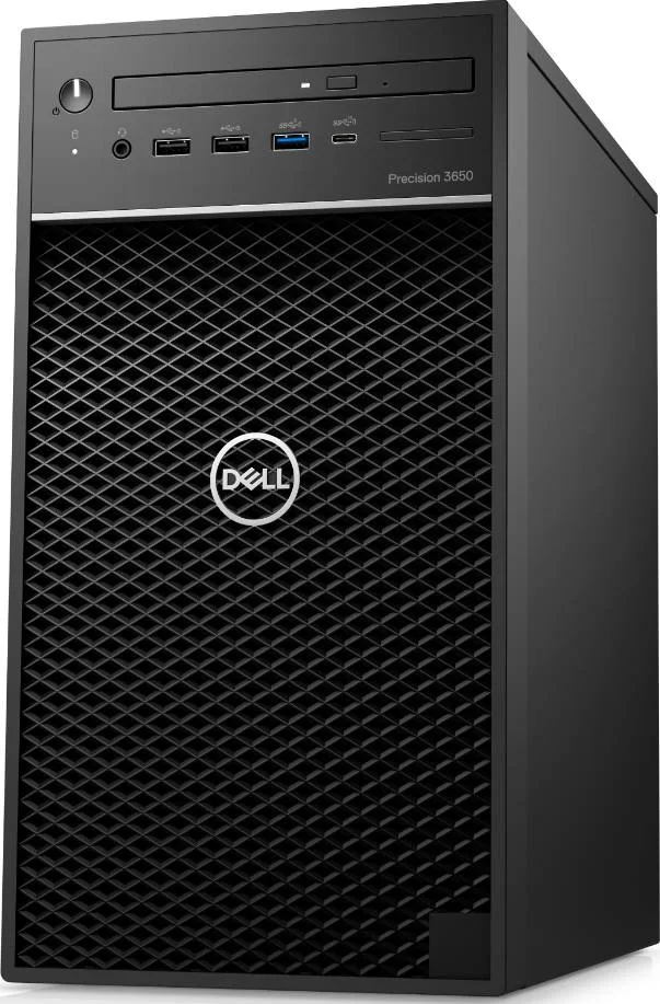 ایستگاه کاری Dell Precision T3650 Tower، پردازنده Intel Xeon W-1250، رم 16 گیگابایت (2x8GB)، حافظه HDD 2 ترابایت، کارت گرافیک 2 گیگابایت Nvidia Quadro P620، ویندوز 10 پرو، DVD+-RW 8x، مشکی | D-WS-T365016G2T-PS