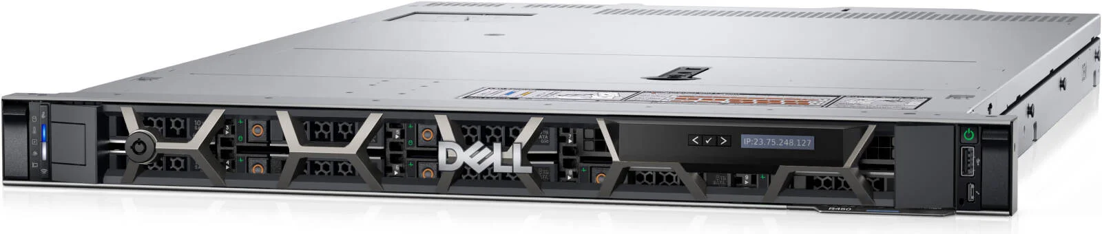 سرور رکمونت 1U دل PowerEdge R450، پردازنده Intel Xeon Silver 4310 2.1G، رم 32 گیگابایت RDIMM 3200MT/s، حافظه SSD 480 گیگابایت SATA، iDRAC9 Enterprise 15G، PERC H755 SAS Front، منبع تغذیه (1+1) 800W | R450