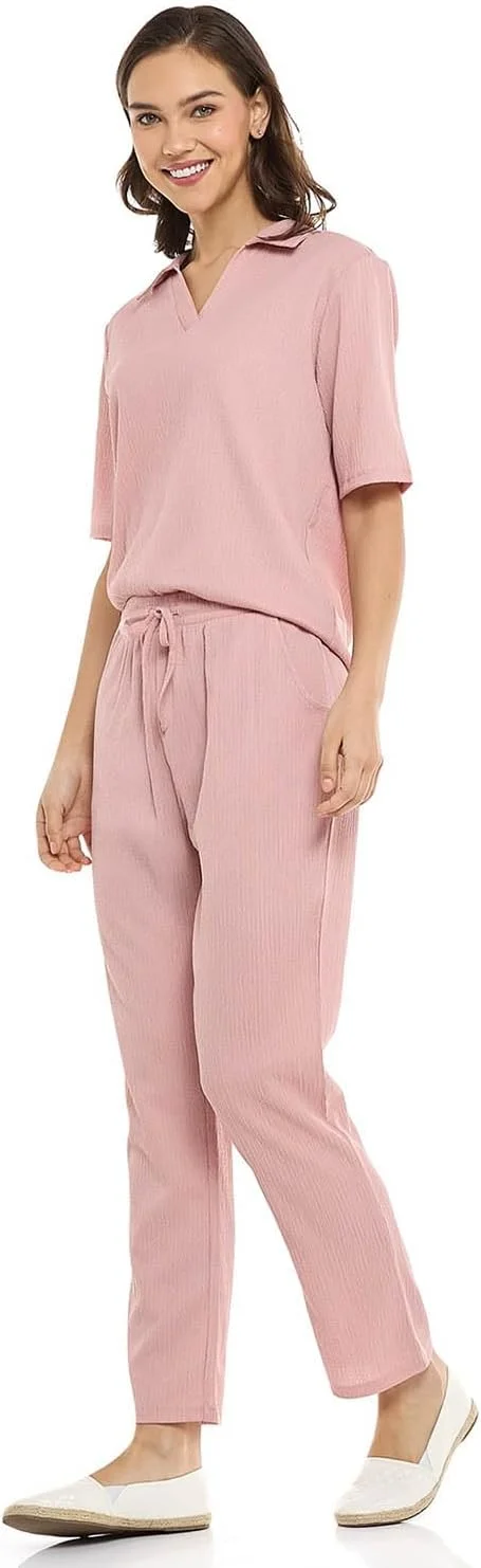 شلوار زنانه آر اند بی مدل 325-1193WY008-4 با بافت طرح دار و فرم مخروطی به همراه بند کمر شلوار زنانه آر اند بی مدل 325-1193WY008-4 با بافت طرح دار و فرم مخروطی به همراه بند کمر