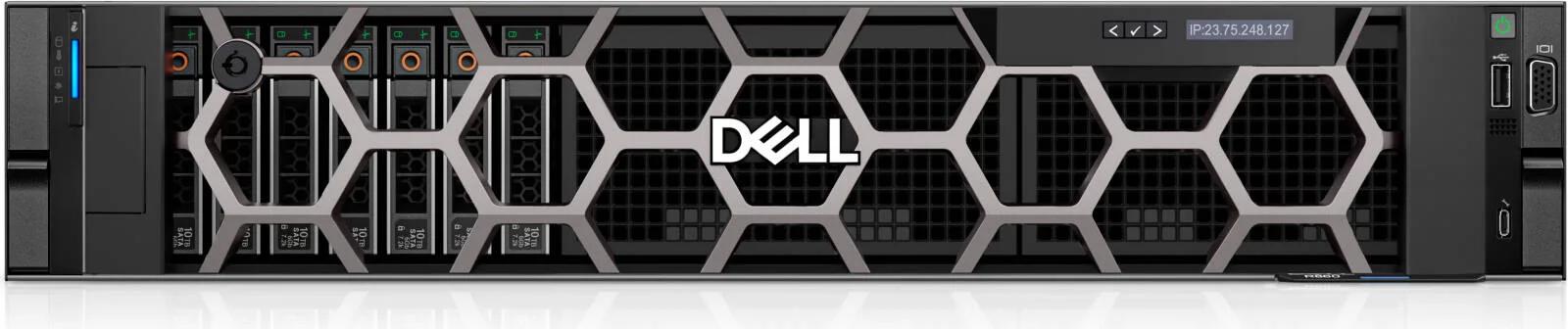 سرور رکمونت دل PowerEdge R860، با 4 پردازنده Intel Xeon Gold 6418H، رم 768 گیگابایت، هارد درایو SAS 7.2 ترابایت، iDRAC9 Enterprise 16G، Broadcom 5720 Quad Port 1GbE، PERC H755، منبع تغذیه (1+1) 1800W | PE-R860