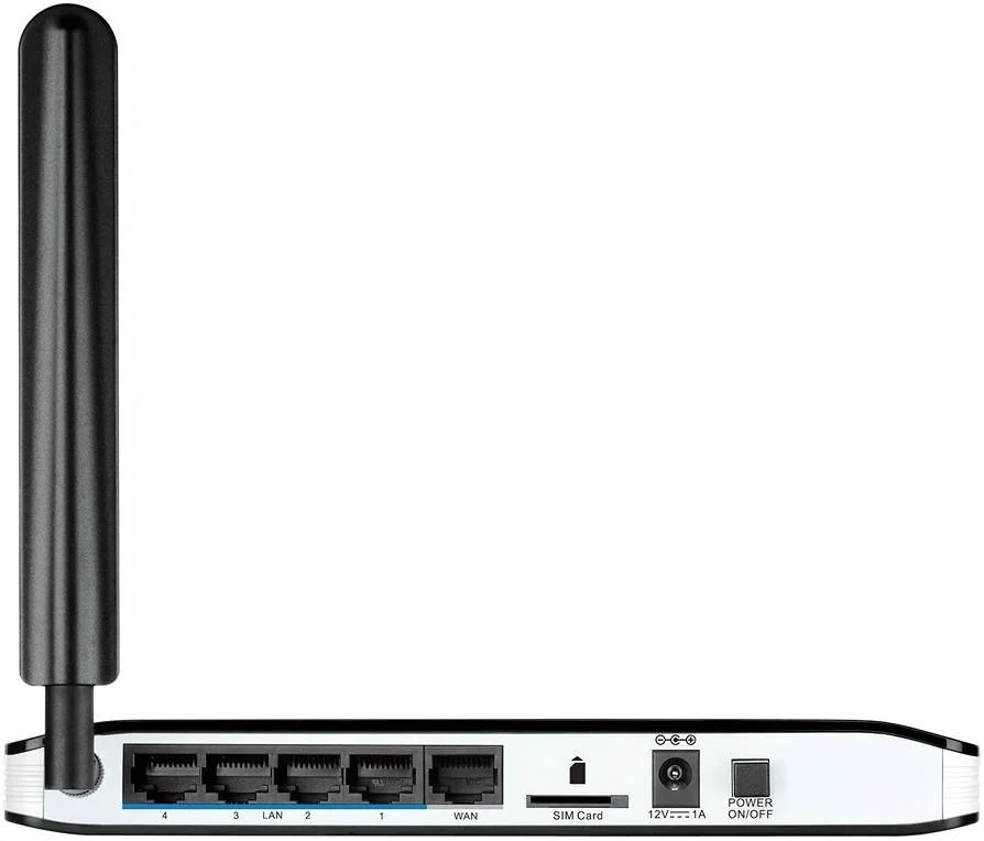 روتر VPN تری‌جی HSPA+ دی-لینک، 4 پورت اترنت LAN 10/100، پورت WAN، اسلات سیم کارت، ورودی DC، تا 300 مگابیت بر ثانیه، مشکی | DWR-755