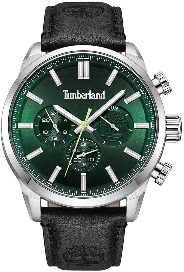 ساعت مردانه TIMBERLAND HENNIKER II با بدنه استیل ضد زنگ و بند چرمی مقاوم در برابر آب 46 میلی متر