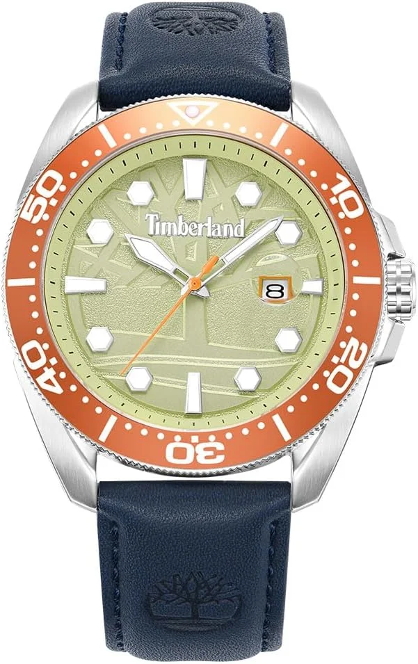 ساعت مردانه TIMBERLAND CARRIGAN با بدنه استیل ضد زنگ و بند چرمی مقاوم در برابر آب 45 میلی متر - TDWGB2230605