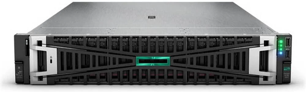 سرور رکمونت 2U HPE ProLiant DL380 Gen11، پردازنده Intel Xeon Silver 4410Y، رم 64 گیگابایتی، 6 عدد SSD 1.92 ترابایتی SATA HPE، کارت شبکه HPE Boradcom 57416 10Gb 2 Port BASE-T، کارت شبکه Broadcom BCM5719 Ethernet، دو عدد منبع تغذیه 800 واتی، خاکستری | DL380-G11