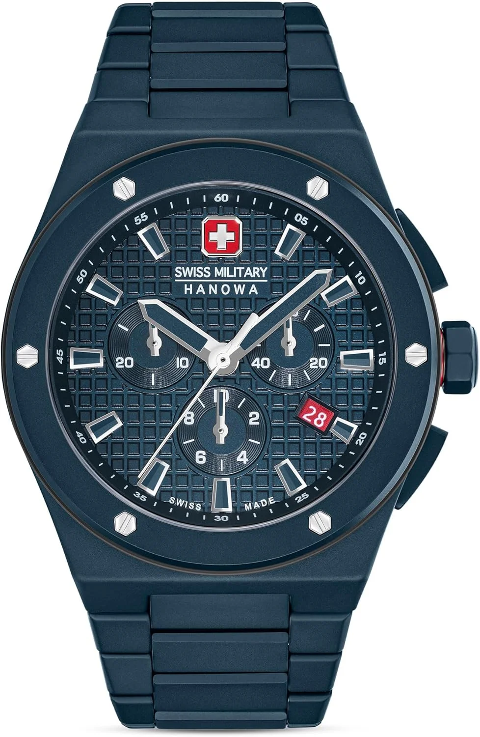 ساعت کوارتز مردانه Swiss Military Hanowa Sidewinder با بند سرامیکی آبی 10 Atm - SMWGI0002281