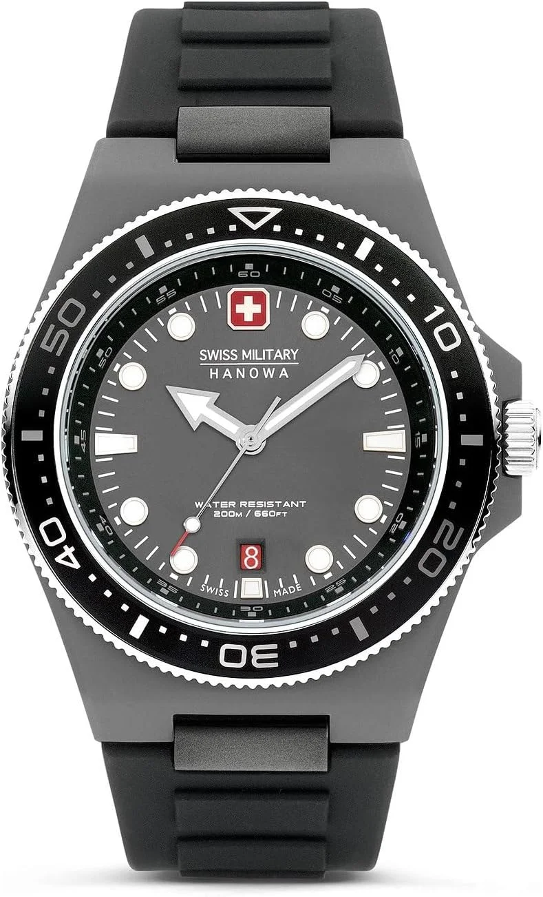ساعت مچی مردانه آنالوگ Swiss Military by Chrono Hanowa با صفحه خاکستری - SMWGN0001182، خاکستری