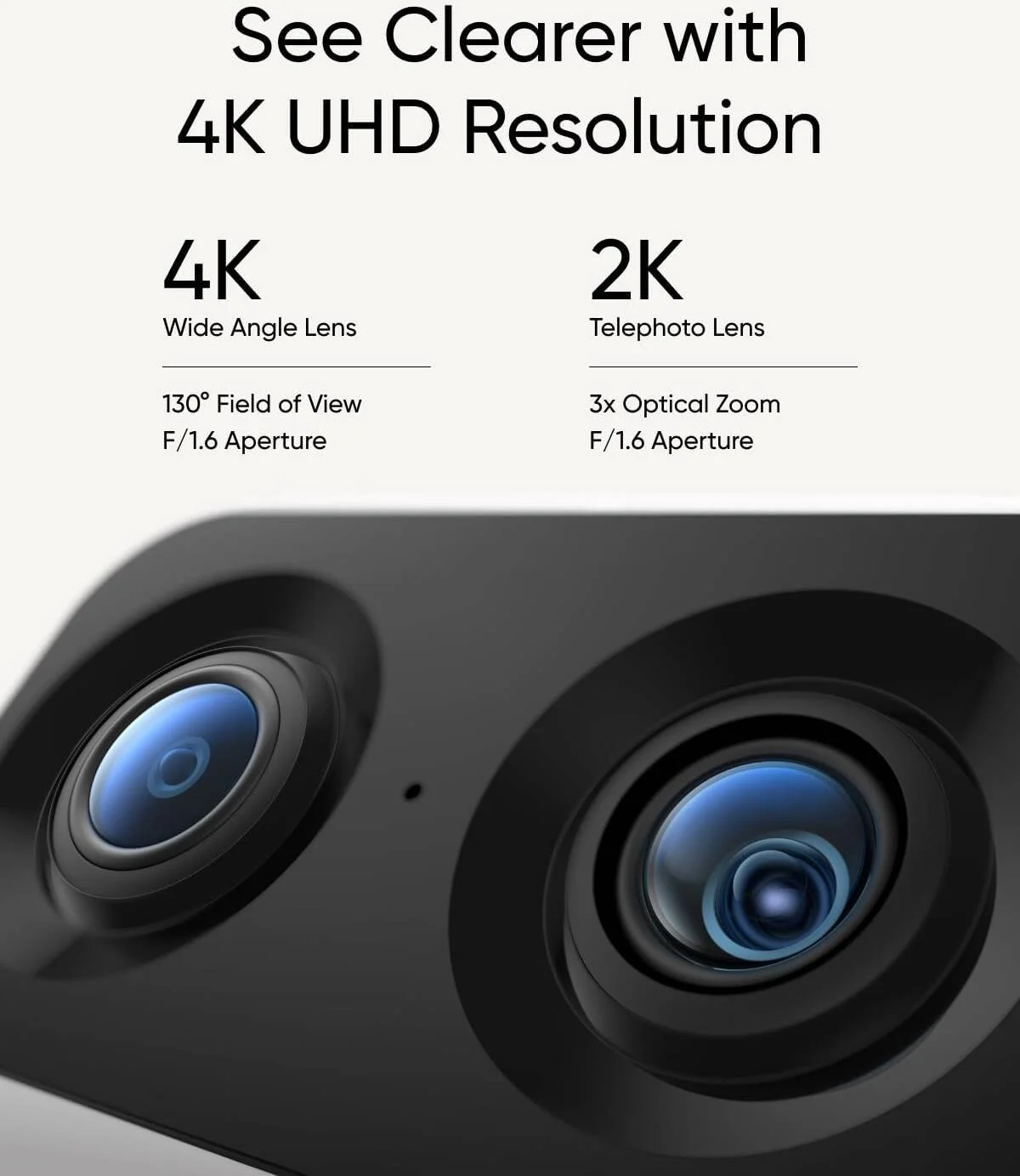 دوربین داخلی یوفی مدل S350، دوربین دوگانه، لنز واید 4K + لنز تله فوتو 2K، زوم ترکیبی 8 برابر، دید در شب، حالت حریم خصوصی، تشخیص گریه و انسان، نقاط مورد علاقه گشت زنی، سفید | T8416221