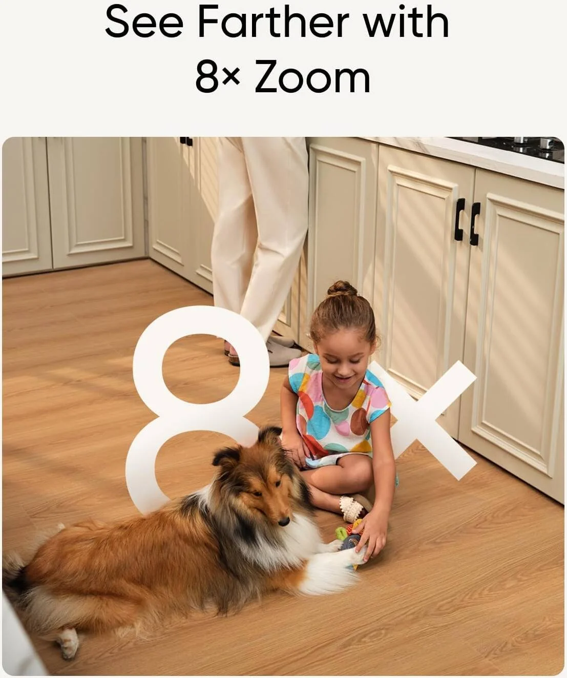 دوربین داخلی یوفی مدل S350، دوربین دوگانه، لنز واید 4K + لنز تله فوتو 2K، زوم ترکیبی 8 برابر، دید در شب، حالت حریم خصوصی، تشخیص گریه و انسان، نقاط مورد علاقه گشت زنی، سفید | T8416221