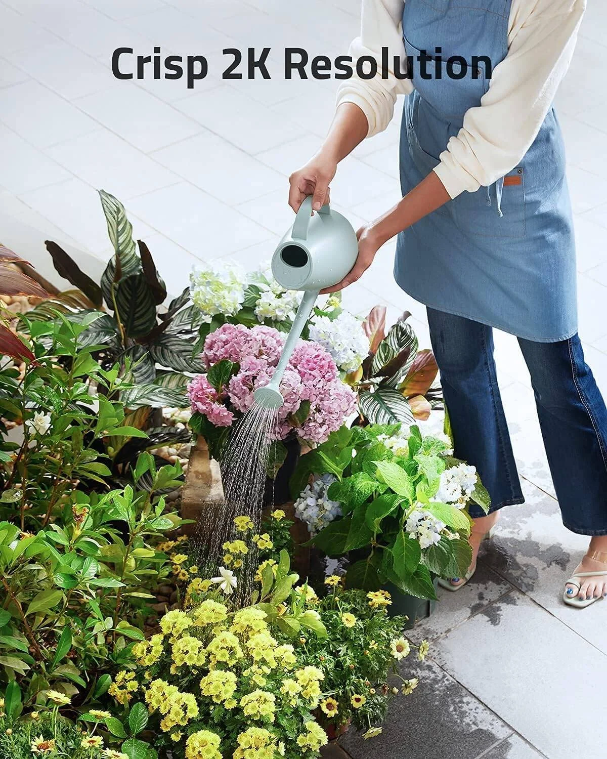 دوربین امنیتی بیرونی Eufy Security, SoloCam E40، وای فای، بی سیم، تشخیص پیشرفته افراد با هوش مصنوعی، صدای دو طرفه، رزولوشن 2K، آلارم 90dB، ضد آب IP65، بدون هزینه اشتراک ماهانه