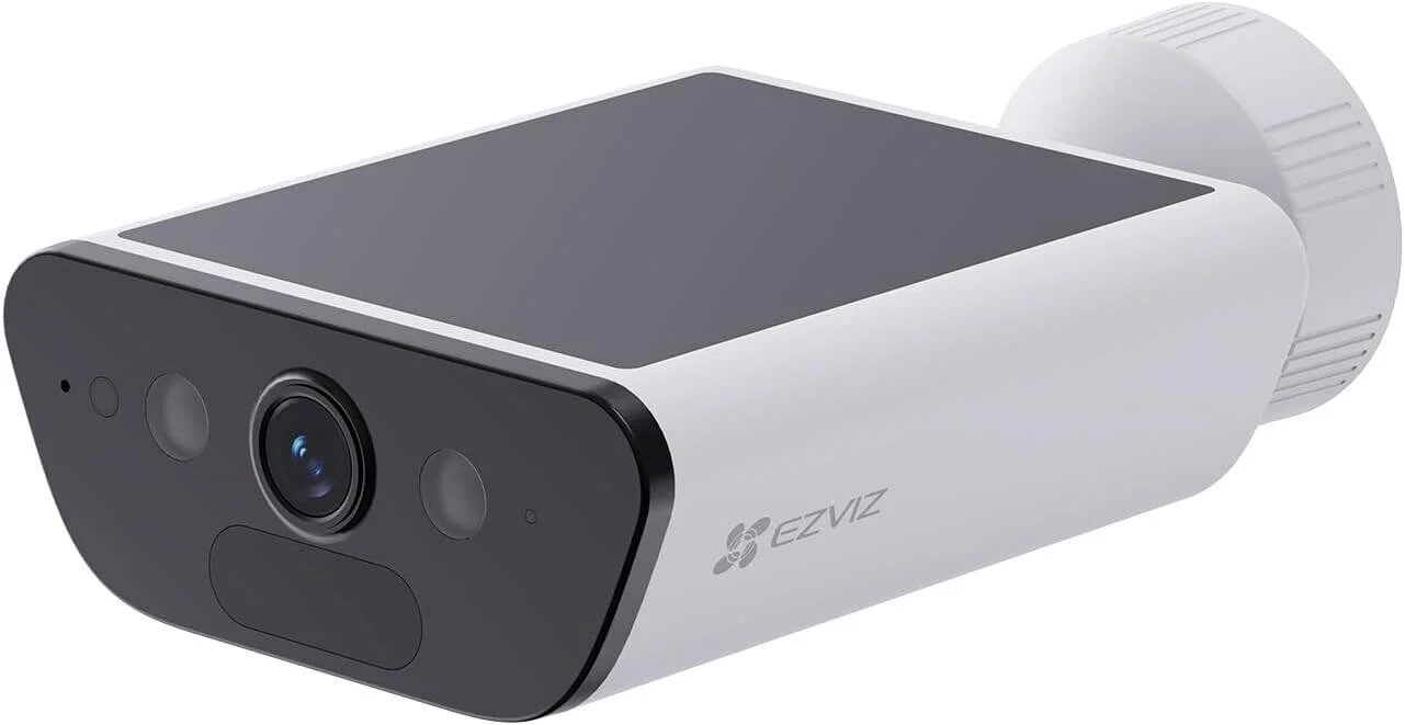 دوربین خورشیدی هوشمند خانگی Ezviz CB5 4K، رزولوشن 4K، حالت فیلمبرداری مداوم، پنل خورشیدی داخلی 1.4 واتی، باتری 10400 میلی آمپر ساعتی، فشرده سازی ویدئو H.265، سفید/مشکی | CS-CB5-R100-2F8WFL