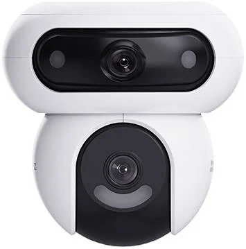 دوربین امنیتی دوگانه Ezviz H90، لنزهای دوگانه 2K+ و 2K+، مکالمه دو طرفه، کنترل با یک ضربه، نمای پانوراما 360 درجه، فشرده سازی ویدئو H.265، دو حالت گشت زنی، سفید | CS-H90-R100-8H44WKFL