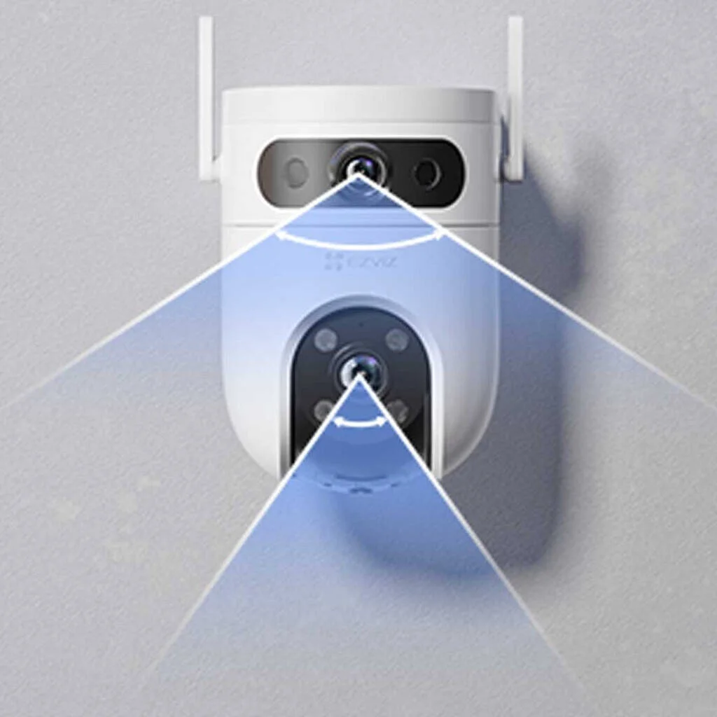 دوربین وای فای چرخشی دو لنز EZVIZ H9c، لنزهای دوگانه 2K و 2K، پوشش پانورامای 360 درجه، مکالمه دو طرفه، فناوری ویدئویی H.265، طراحی مقاوم در برابر آب و هوا، سفید | CS-H9c-R100-8H33WKFL دوربین وای فای چرخشی دو لنز EZVIZ H9c، لنزهای دوگانه 2K و 2K، پوشش پانورامای 360 درجه، مکالمه دو طرفه، فناوری ویدئویی H.265، طراحی مقاوم در برابر آب و هوا، سفید | CS-H9c-R100-8H33WKFL