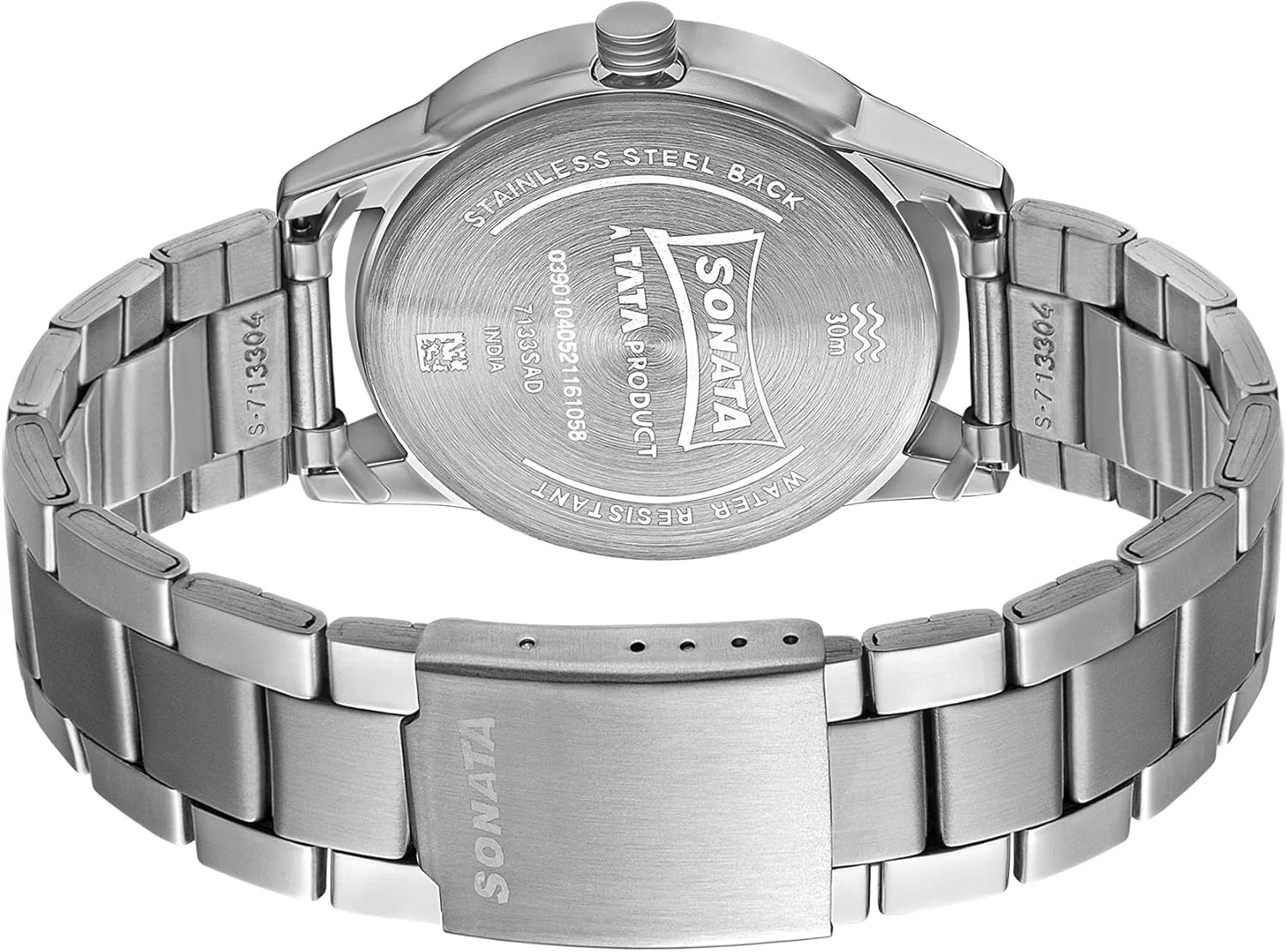 ساعت مچی عقربه ای مردانه سوناتا با صفحه مشکی - NR7133SM01