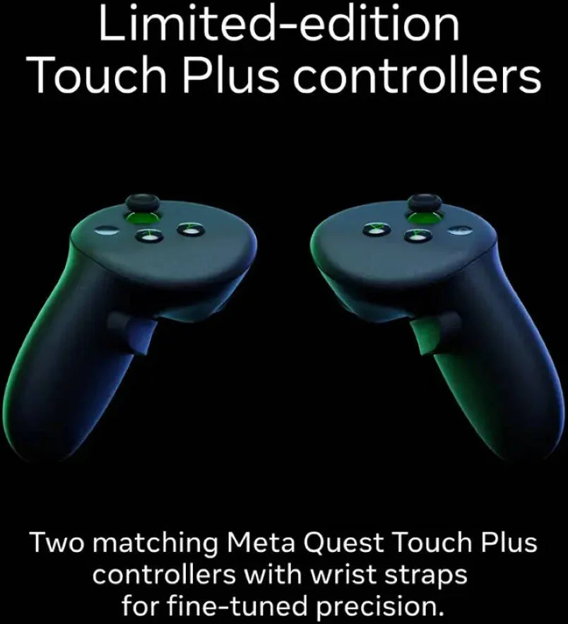 Meta Quest 3S نسخه Xbox با حافظه 128 گیگابایت، سختافزار نسخه محدود، بسته هدست واقعیت ترکیبی با کنترلر بیسیم Xbox، Game Pass Ultimate، مشکی کربنی | Quest 3S نسخه Xbox Meta Quest 3S نسخه Xbox با حافظه 128 گیگابایت، سختافزار نسخه محدود، بسته هدست واقعیت ترکیبی با کنترلر بیسیم Xbox، Game Pass Ultimate، مشکی کربنی | Quest 3S نسخه Xbox