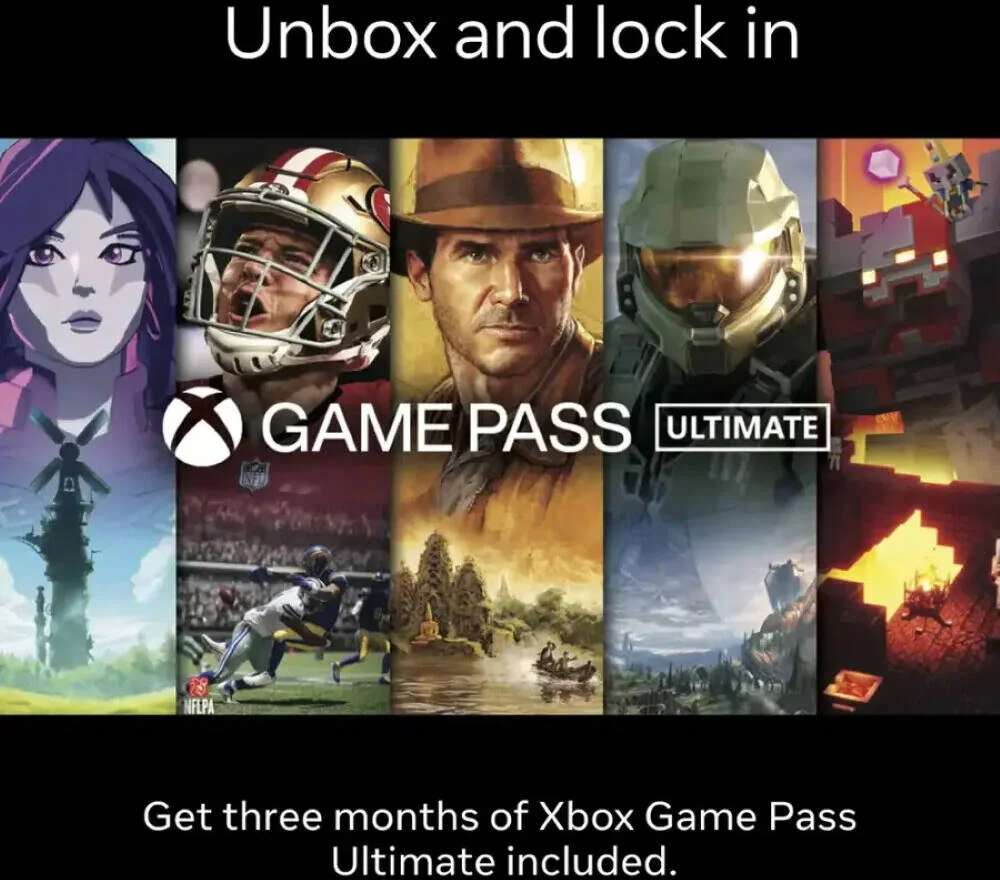 Meta Quest 3S نسخه Xbox با حافظه 128 گیگابایت، سختافزار نسخه محدود، بسته هدست واقعیت ترکیبی با کنترلر بیسیم Xbox، Game Pass Ultimate، مشکی کربنی | Quest 3S نسخه Xbox Meta Quest 3S نسخه Xbox با حافظه 128 گیگابایت، سختافزار نسخه محدود، بسته هدست واقعیت ترکیبی با کنترلر بیسیم Xbox، Game Pass Ultimate، مشکی کربنی | Quest 3S نسخه Xbox