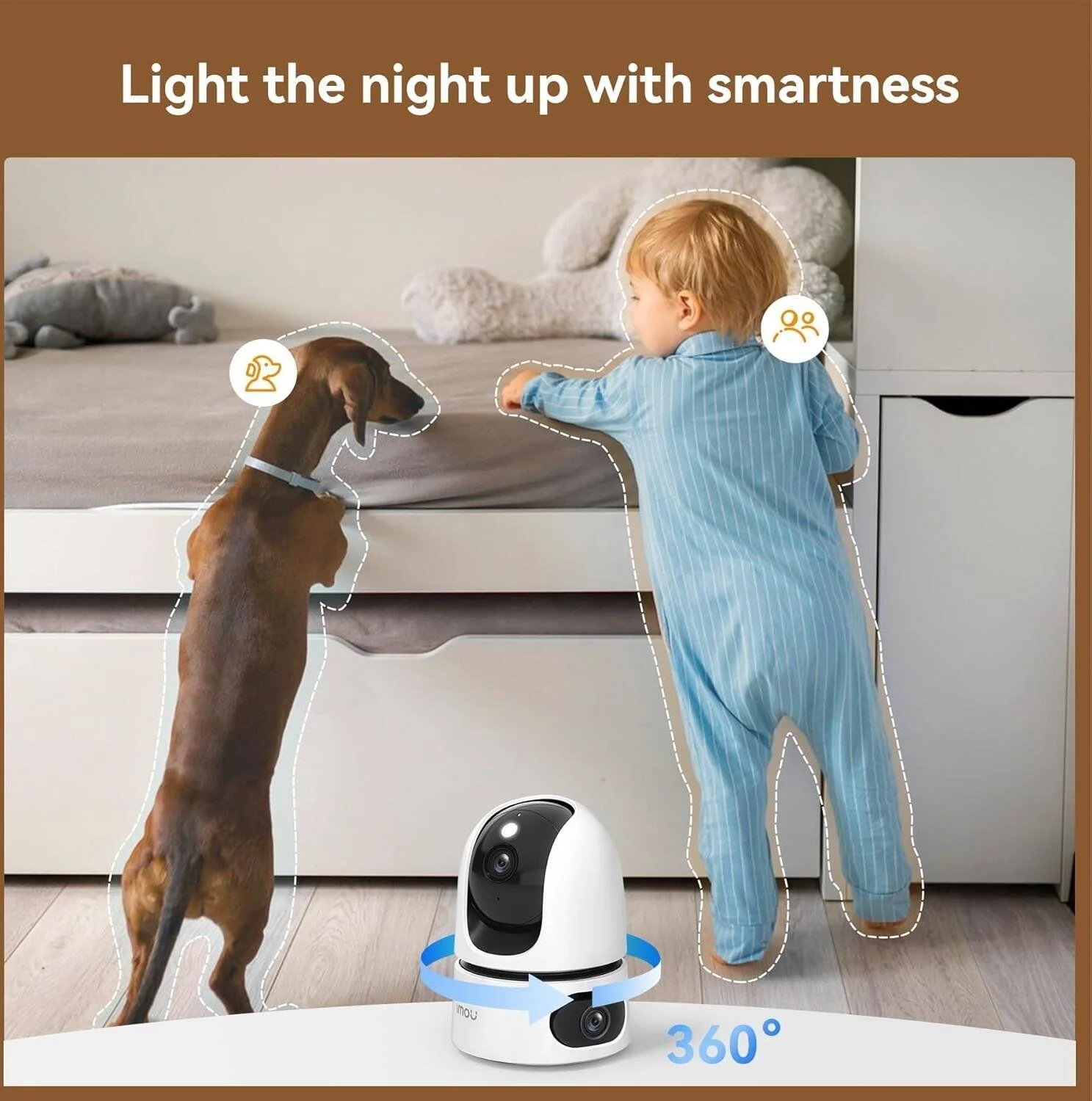 دوربین امنیتی دوگانه 5 مگاپیکسلی Imou Ranger برای خانه، دوربین نظارت کودک HD 2K، دوربین حیوانات خانگی، WIFI دو لنز، دوربین مداربسته خانگی PTZ با زاویه دید 355 درجه با صدای دو طرفه، تشخیص انسان | IPC-S2XP-10M0WED دوربین امنیتی دوگانه 5 مگاپیکسلی Imou Ranger برای خانه، دوربین نظارت کودک HD 2K، دوربین حیوانات خانگی، WIFI دو لنز، دوربین مداربسته خانگی PTZ با زاویه دید 355 درجه با صدای دو طرفه، تشخیص انسان | IPC-S2XP-10M0WED