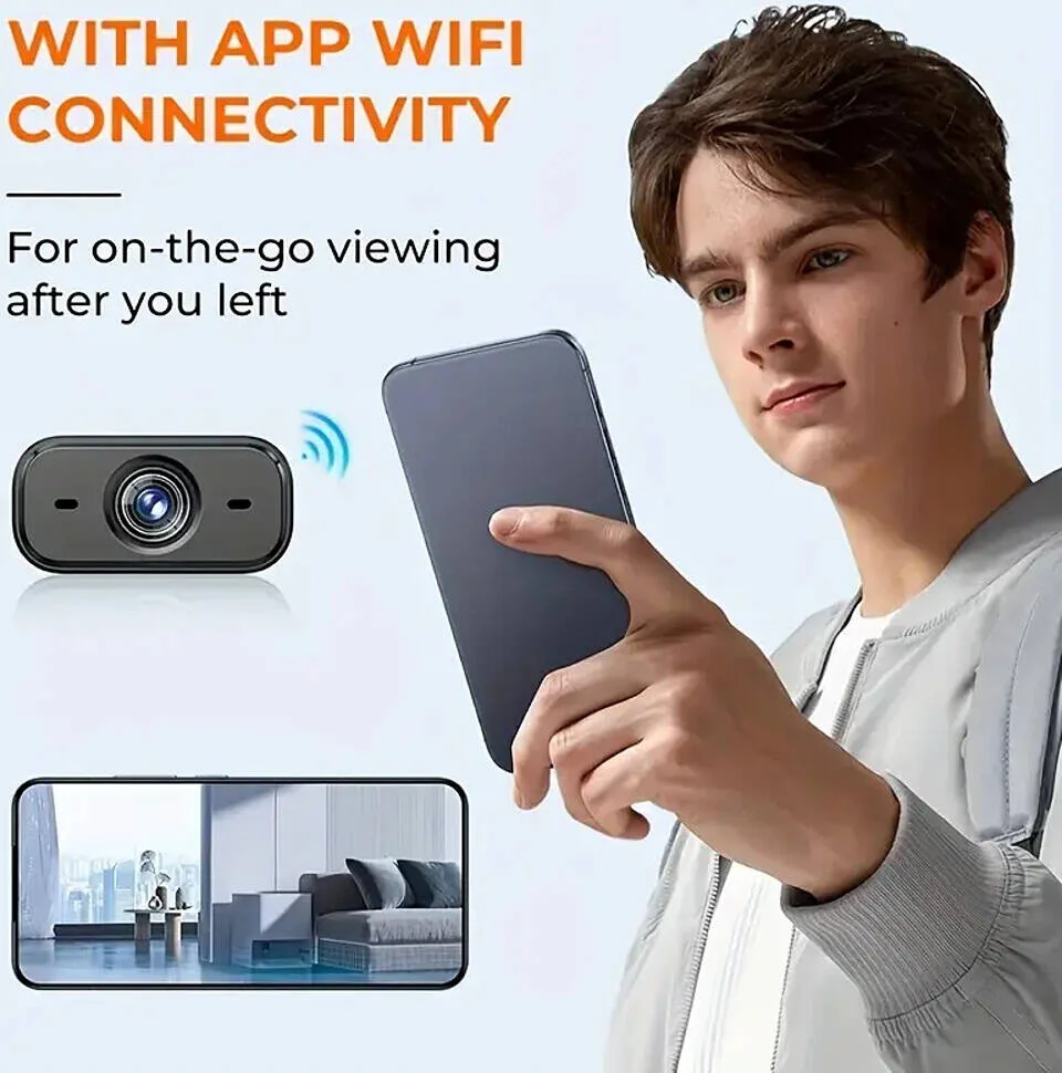 دوربین امنیتی کوچک LUMIVAULT، دوربین کوچک وای فای خانگی داخلی/خارجی برای کودک/حیوان خانگی/پرستار بچه، مشاهده از راه دور دوربین برای امنیت با برنامه تلفن iOS و Android، مشکی | LM674529 دوربین امنیتی کوچک LUMIVAULT، دوربین کوچک وای فای خانگی داخلی/خارجی برای کودک/حیوان خانگی/پرستار بچه، مشاهده از راه دور دوربین برای امنیت با برنامه تلفن iOS و Android، مشکی | LM674529