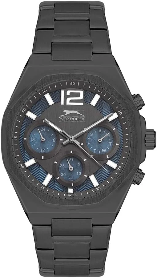 ساعت مردانه اسلازنگر، نمایشگر چند منظوره و بند فلزی - SL.9.2106.2.07، مشکی