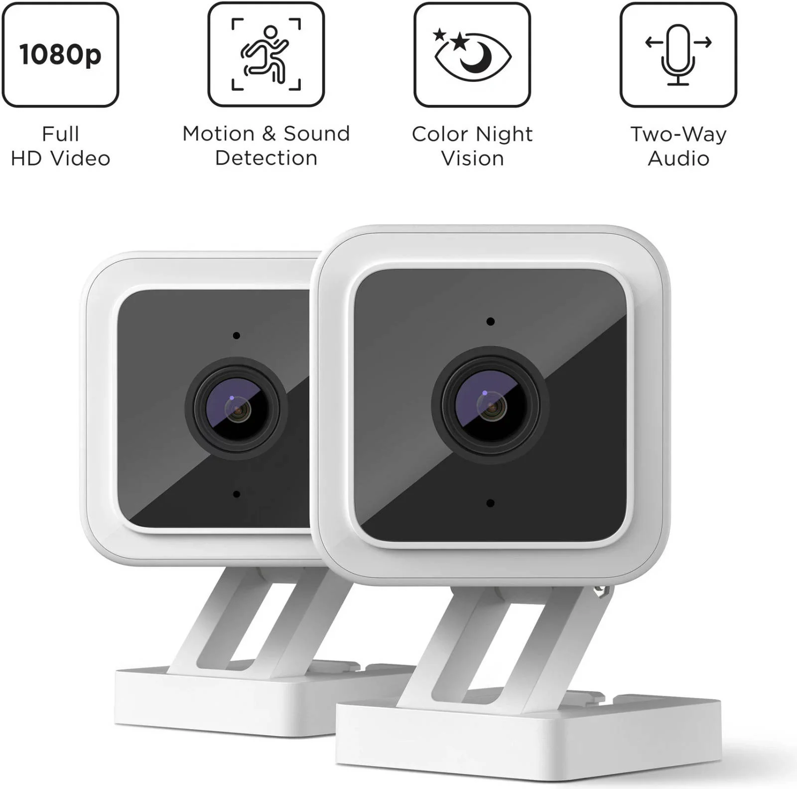 دوربین هوشمند داخلی روکو مدل SE، کیفیت 1080p، دوربین نظارتی امنیتی سیمی با قابلیت تشخیص حرکت و صدا، اتصال Wi-Fi، دید در شب رنگی، بسته 2 عددی، سفید | CS1000P2R دوربین هوشمند داخلی روکو مدل SE، کیفیت 1080p، دوربین نظارتی امنیتی سیمی با قابلیت تشخیص حرکت و صدا، اتصال Wi-Fi، دید در شب رنگی، بسته 2 عددی، سفید | CS1000P2R