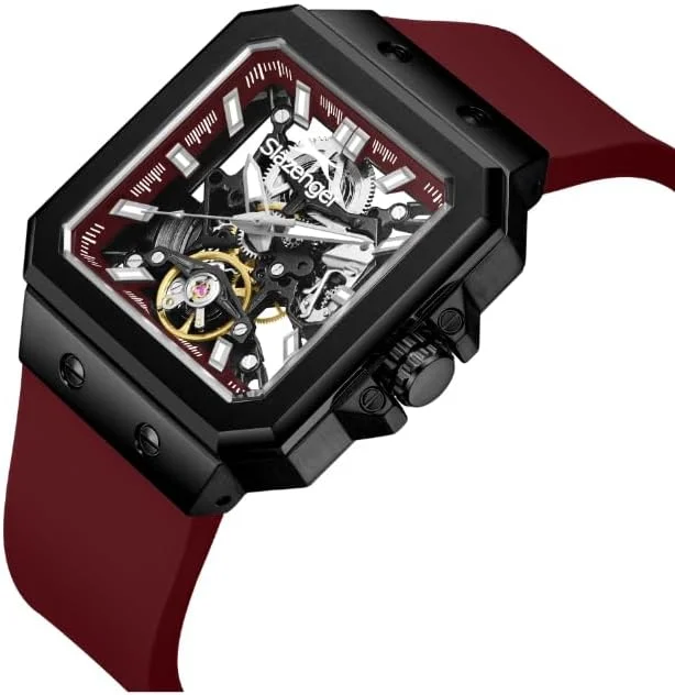 ساعت مردانه اسلازنجر، نمایشگر اتوماتیک و بند سیلیکونی - SL.9.2500.1.04، قرمز