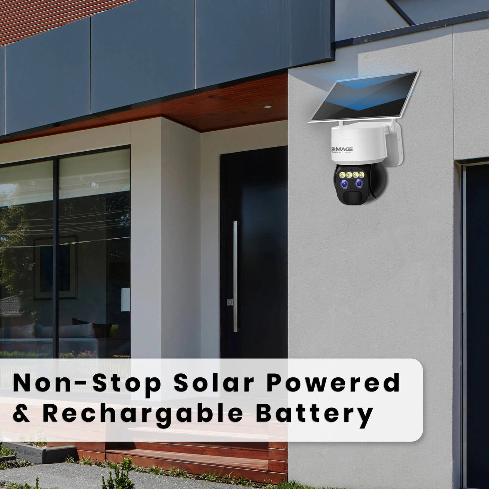 دوربین مداربسته چرخشی 6 مگاپیکسلی 3K مدل Promage Connect PC-S522، زوم 10 برابر، اتصال 4G، دید در شب رنگی تا 15 متر، استاندارد IP65 مناسب فضای باز، باتری 12000 میلی آمپر، کارت TF و فضای ذخیره سازی ابری، سفید | PC-S522 4G