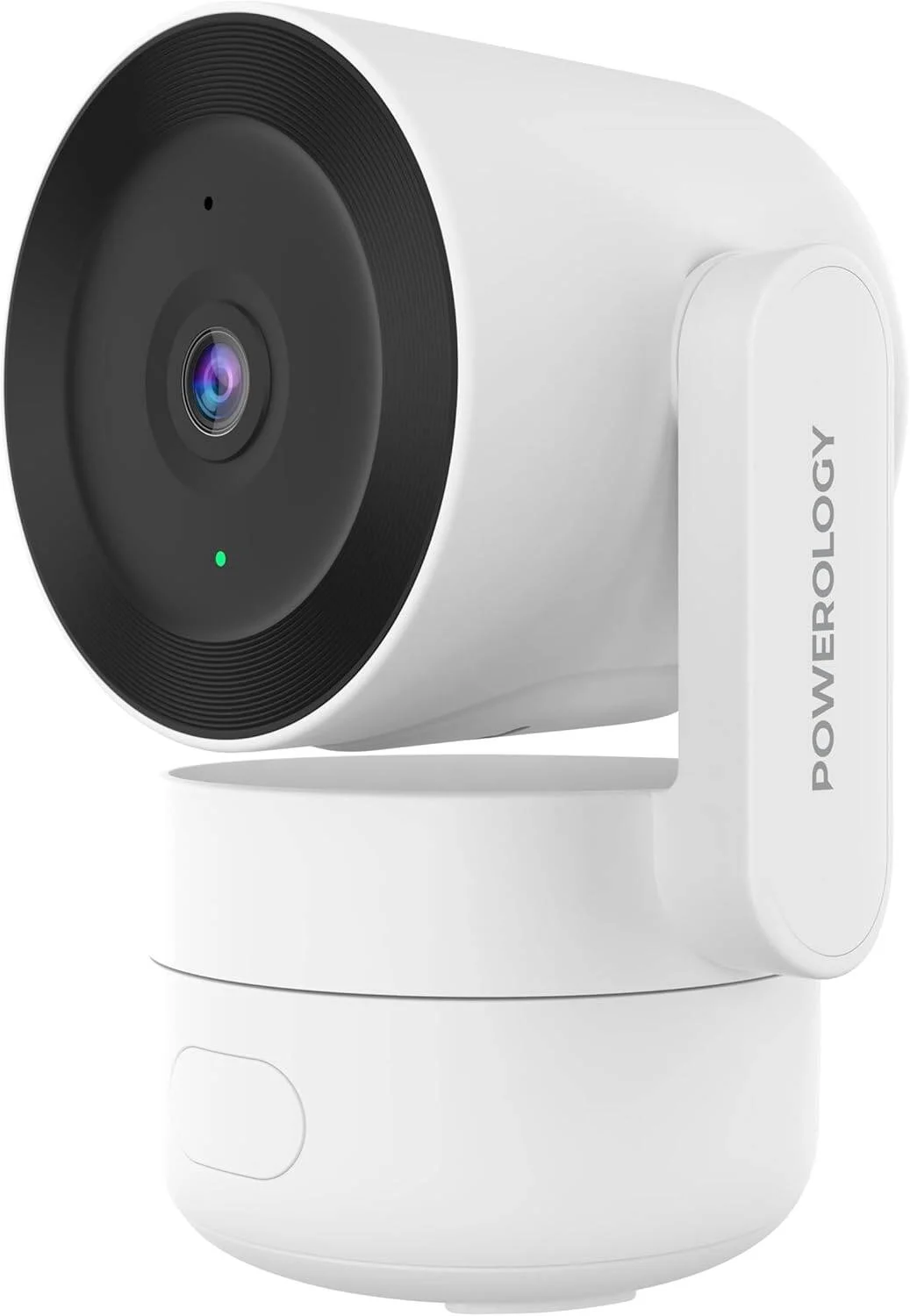 دوربین هوشمند 4 مگاپیکسلی Powerology PTZ، تشخیص هوشمند با هوش مصنوعی، صدای دو طرفه، کنترل زوم با چرخش و شیب، سیستم هشدار هوشمند، دید در شب مادون قرمز 10 متری، وای فای 2.4 گیگاهرتز، فضای ذخیره سازی ابری و محلی - سفید