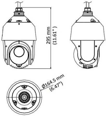 دوربین اسپید دام آنالوگ هایک ویژن 4 اینچی 2 مگاپیکسلی 25X با DarkFighter IR، لنز کانونی 4.8 میلی‌متری، برد IR تا 100 متر، زوم اپتیکال 25×، چرخش 360 درجه، محافظت IP66، موقعیت‌یابی هوشمند سه بعدی، سفید | DS-2AE4225TI-D(E)