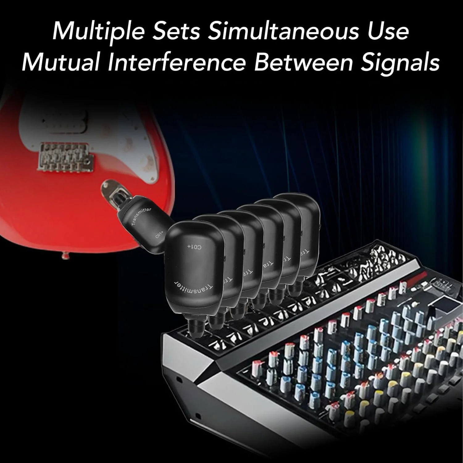 سیستم فرستنده و گیرنده گیتار بیسیم 2.4 گیگاهرتز Bewinner برای گیتار الکتریک، باس، ویولن، کیبورد، اتصال آسان، 25 ساعت عمر باتری، برد 30 متر، فناوری UHF سیستم فرستنده و گیرنده گیتار بیسیم 2.4 گیگاهرتز Bewinner برای گیتار الکتریک، باس، ویولن، کیبورد، اتصال آسان، 25 ساعت عمر باتری، برد 30 متر، فناوری UHF