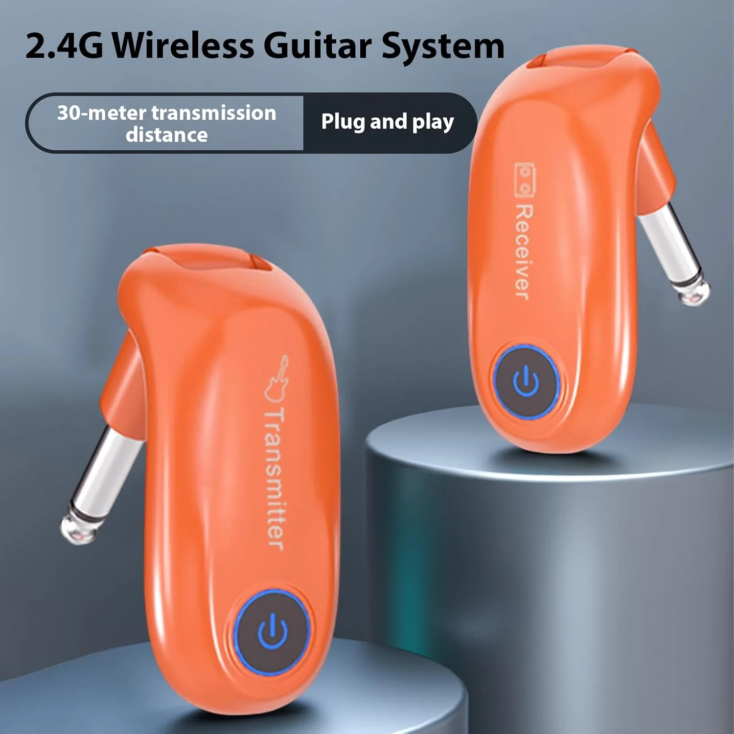 سیستم گیتار بیسیم پلاگاندپلی Bewinner با قابلیت چرخش 270 درجه فرستنده و گیرنده برای سازهای بادی الکتریکی، انتقال صدای پایدار برای نوازندگان (نارنجی) سیستم گیتار بیسیم پلاگاندپلی Bewinner با قابلیت چرخش 270 درجه فرستنده و گیرنده برای سازهای بادی الکتریکی، انتقال صدای پایدار برای نوازندگان (نارنجی)